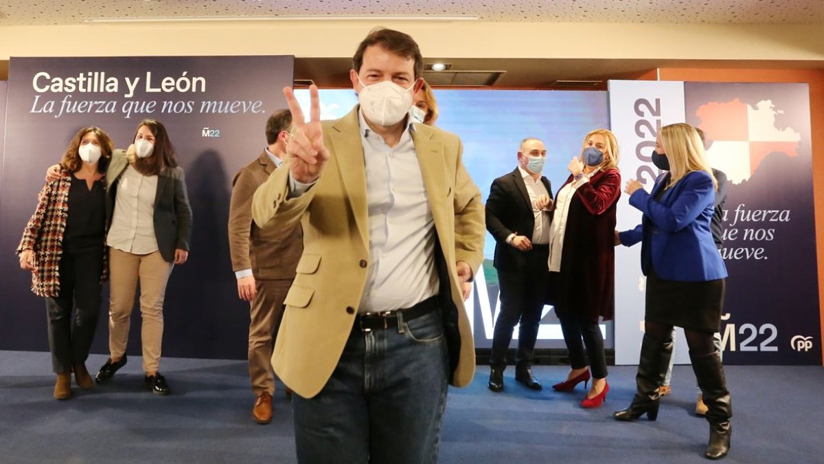 Mañueco participó en un mitin celebrado en un hotel de Miranda de Ebro. ICAL