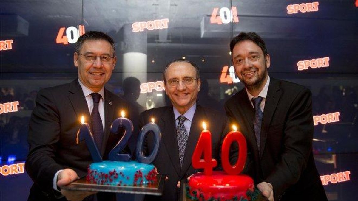 El diario SPORT celebra su 40 aniversario en el Museo del Barça.-