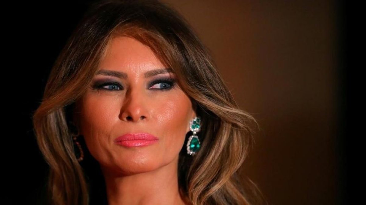 Melania Trump fotografiada en la gala anual de la Cruz Roja en Palm Beach.-CARLOS ABRRIA