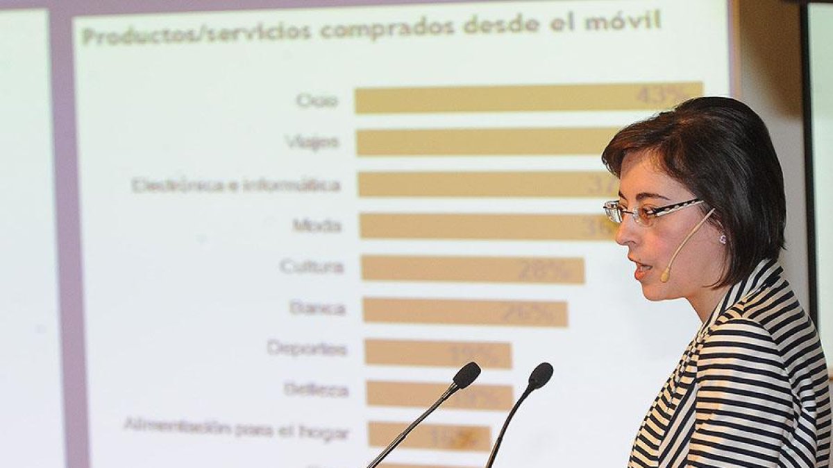 Sonia San Martín recurrió a las estadísticas para reafirmar su discurso.-ISRAEL L. MURILLO