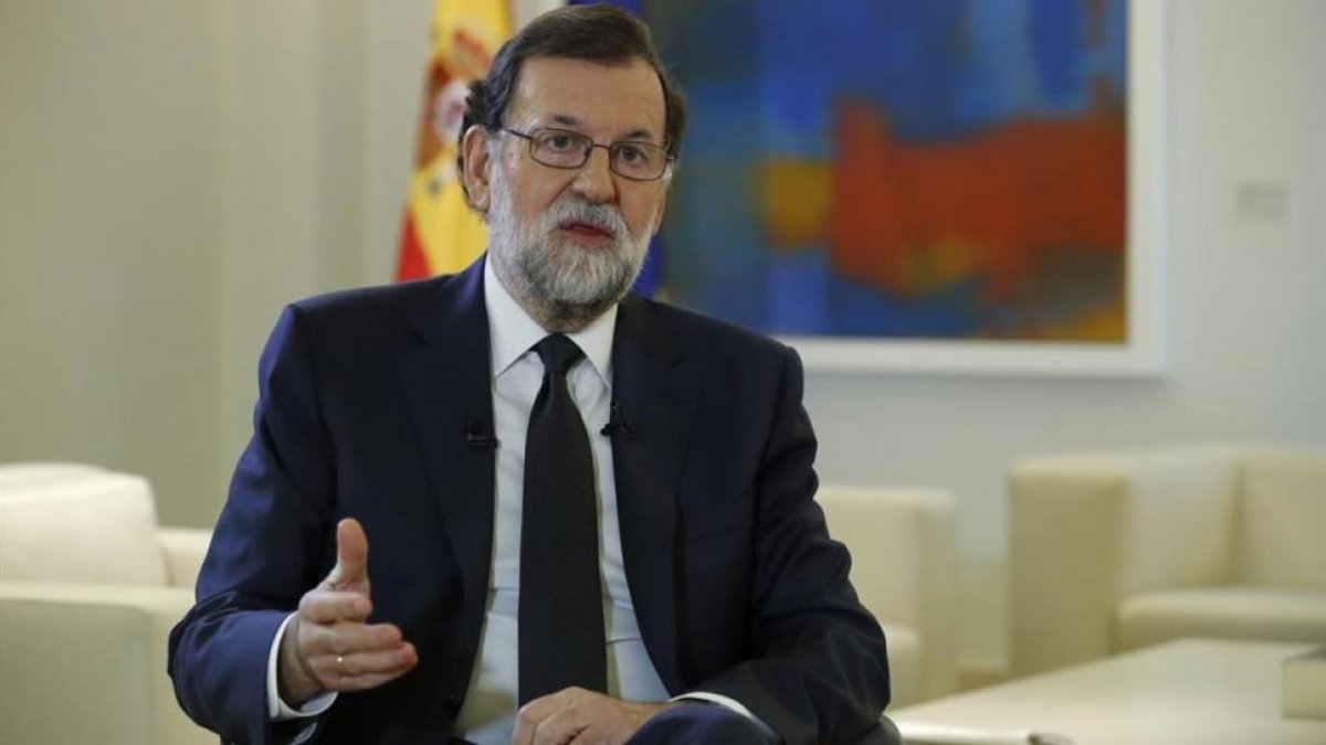 El jefe del Ejecutivo, Mariano Rajoy, el pasado jueves en la Moncloa, durante una entrevista que dio a la Agencia Efe.-EFE / ÁNGEL DÍAZ