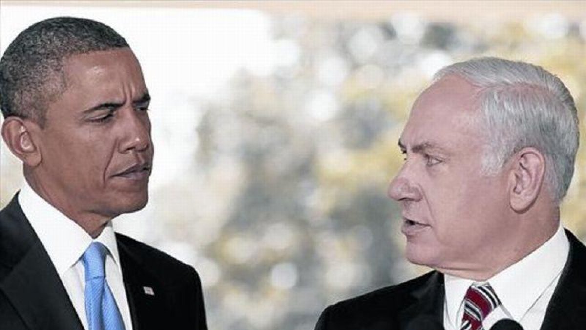 Obama y Netanyahu, en una comparecencia ante la prensa tras reunirse en la Casa Blanca, el 1 de septiembre del 2010.-REUTERS / JASON REED