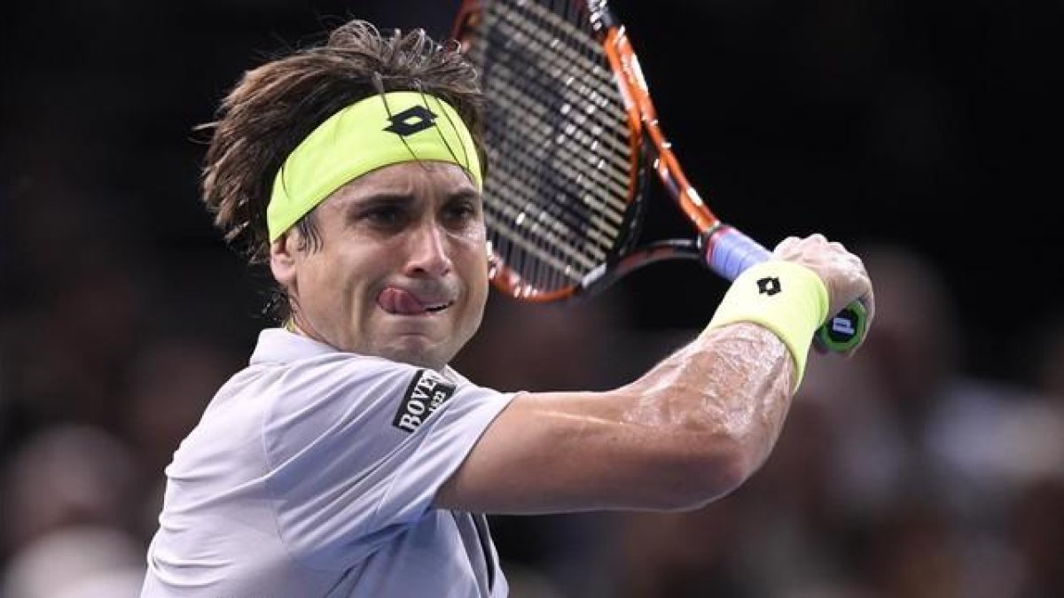 David Ferrer, en su partido ante Murray.-AFP / MIGUEL MEDINA