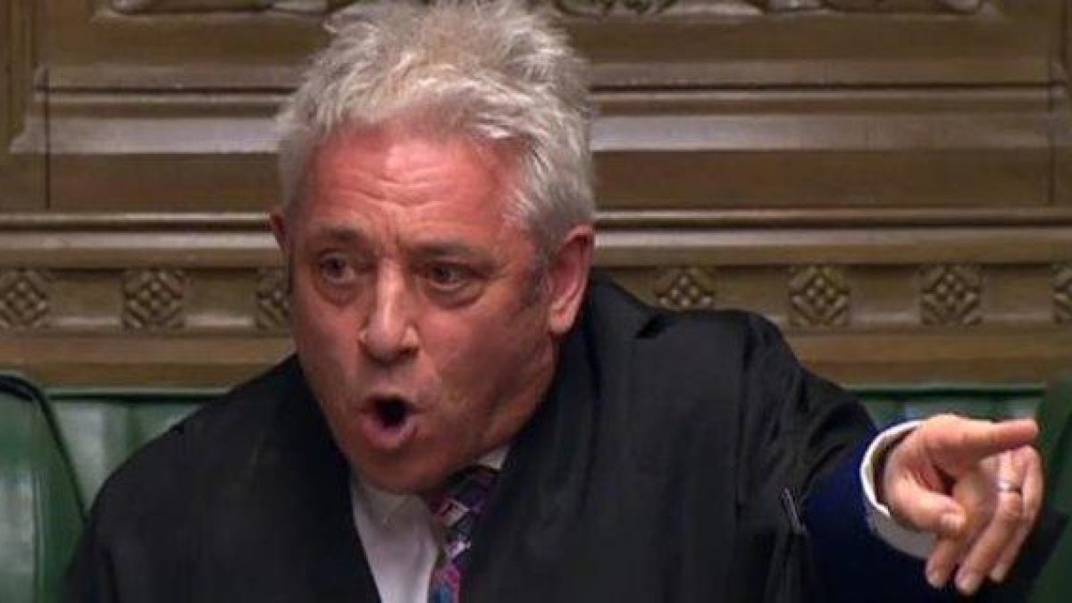 El presidente del Parlamento, John Bercow, durante una sesión parlamentaria que tuvo lugar el marzo pasado.-AFP