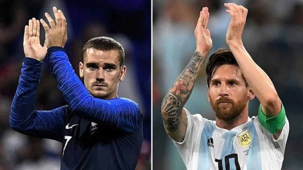 Griezmann y Messi, las estrellas de Francia y Argentina, respectivamente-AFP / JEFF PACHOUD / GABRIEL BOUYS