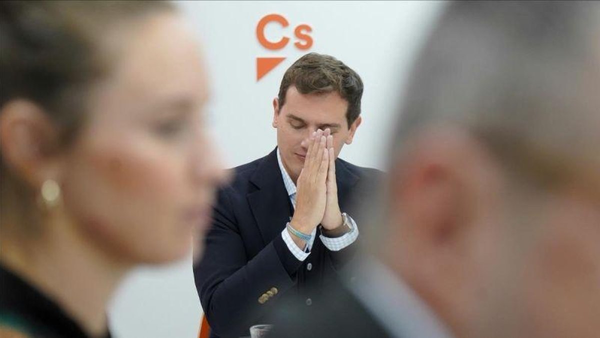 Albert Rivera en el Comite Ejecutivo de Ciudadanos.-JOSE LUIS ROCA