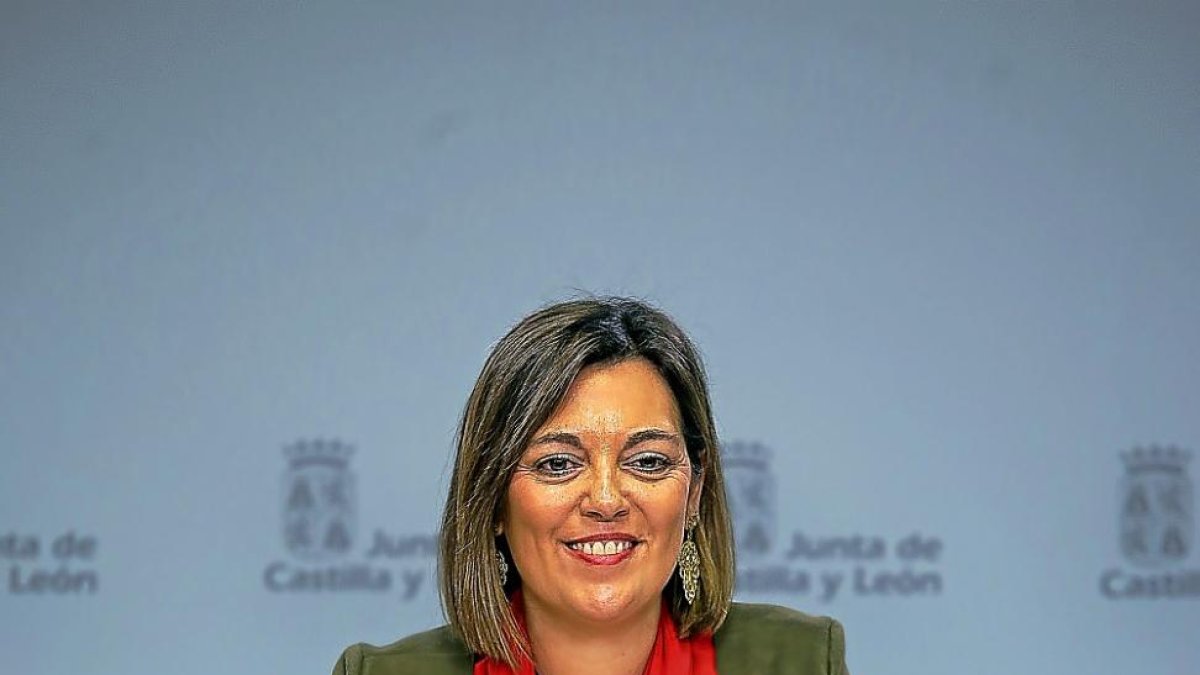 Milagros Marcos, en su comparecencia al término del Consejo de Gobierno.-ICAL
