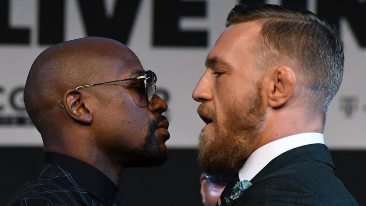 Floyd Mayweather y Conor McGregor, en una imagen de agosto del 2017.-AP