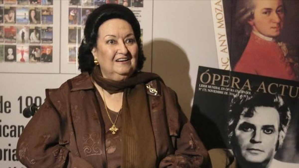 Montserrat Caballé, durante los Premios Opera Actual, en el Cercle del Liceo, en octubre del 2014.-DANNY CAMINAL
