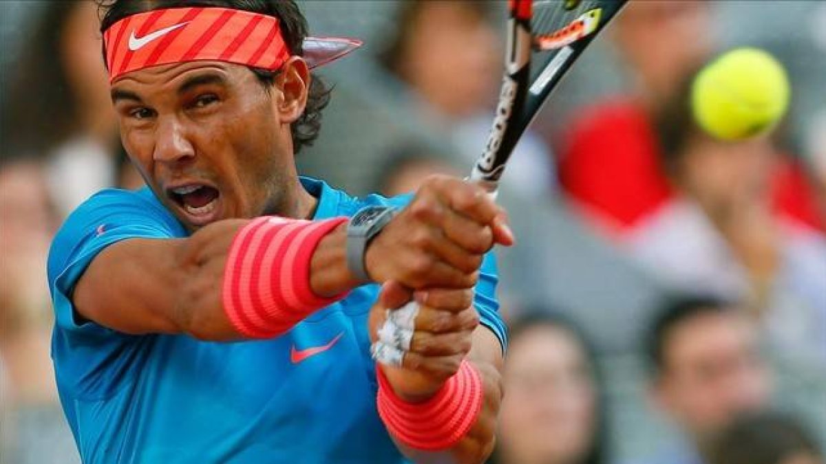 Rafa Nadal, en la final de Madrid ante Murray.-Foto: EFE / JUANJO MARTÍN