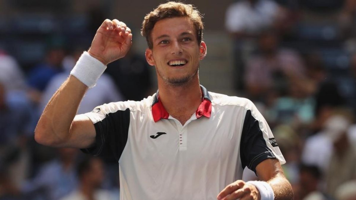 Pablo Carreño, tras ganar su partido de cuartos de final en el Abierto de EEUU-AFP / ABBIE PARR