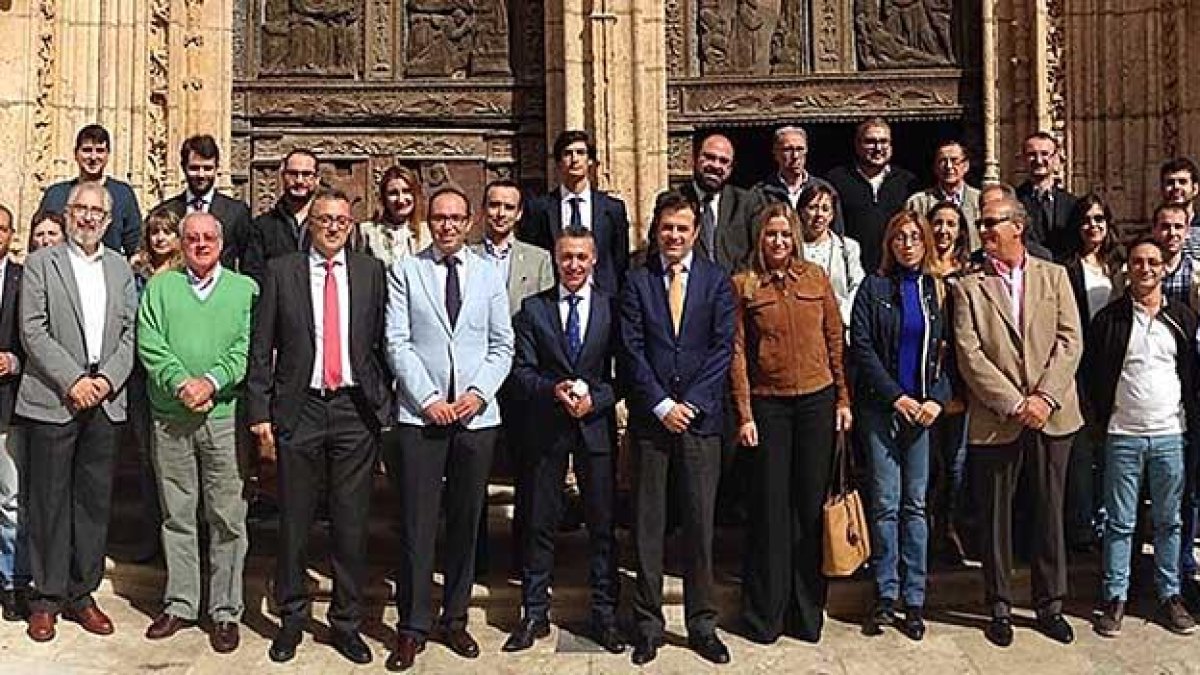 La iglesia de Santa María sirvió de escenario para la demostración de esta aplicación.-L. V.