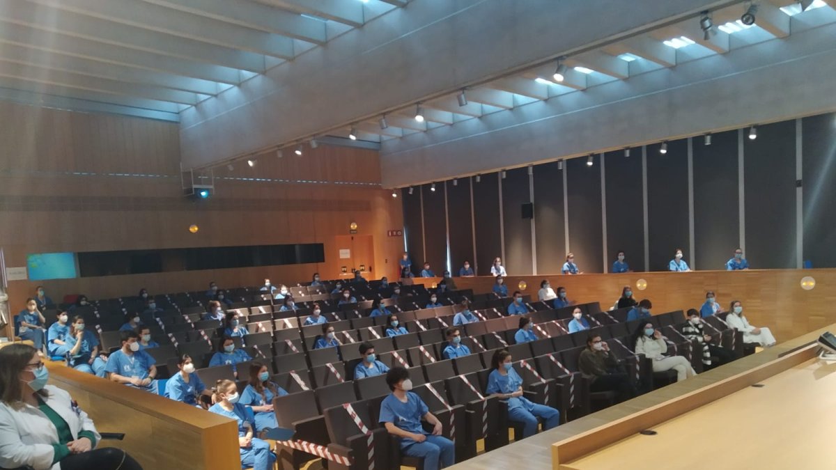 Acto de bienvenida a estudiantes de enfermería en prácticas. ECB