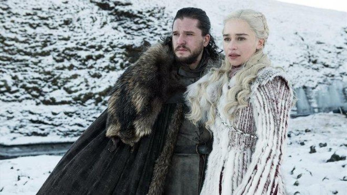 Jon Snow y Daenerys Targaryen, dos de los personajes protagonistas de Juego de tronos.-HBO