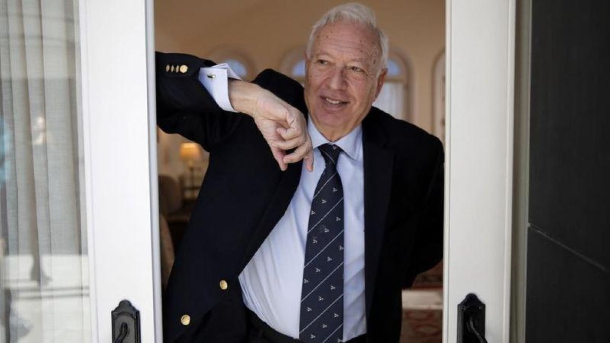 El exministros José Manuel García-Margallo, el lunes 14 de noviembre, en la sede de la fundación Rafael del Pino, en Madrid.-JOSÉ LUIS ROCA