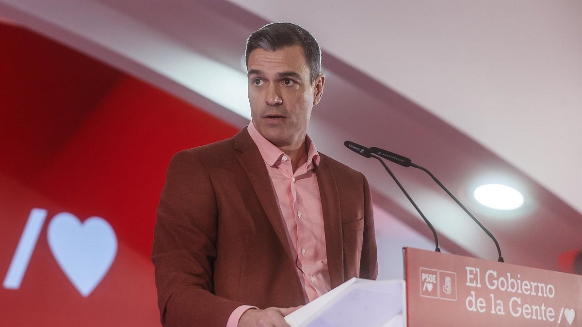 El presidente del Gobierno, Pedro Sánchez, durante un acto político, en una imagen de archivo.- E. PRESS