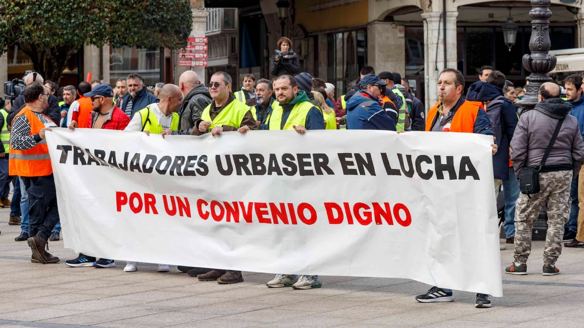 Protesta de los trabajadores de Urbaser.