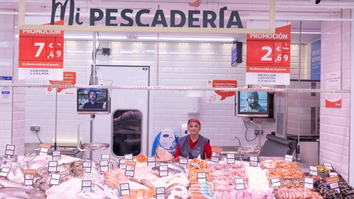 Imagen de la pescadería de un nuevo Alcampo
