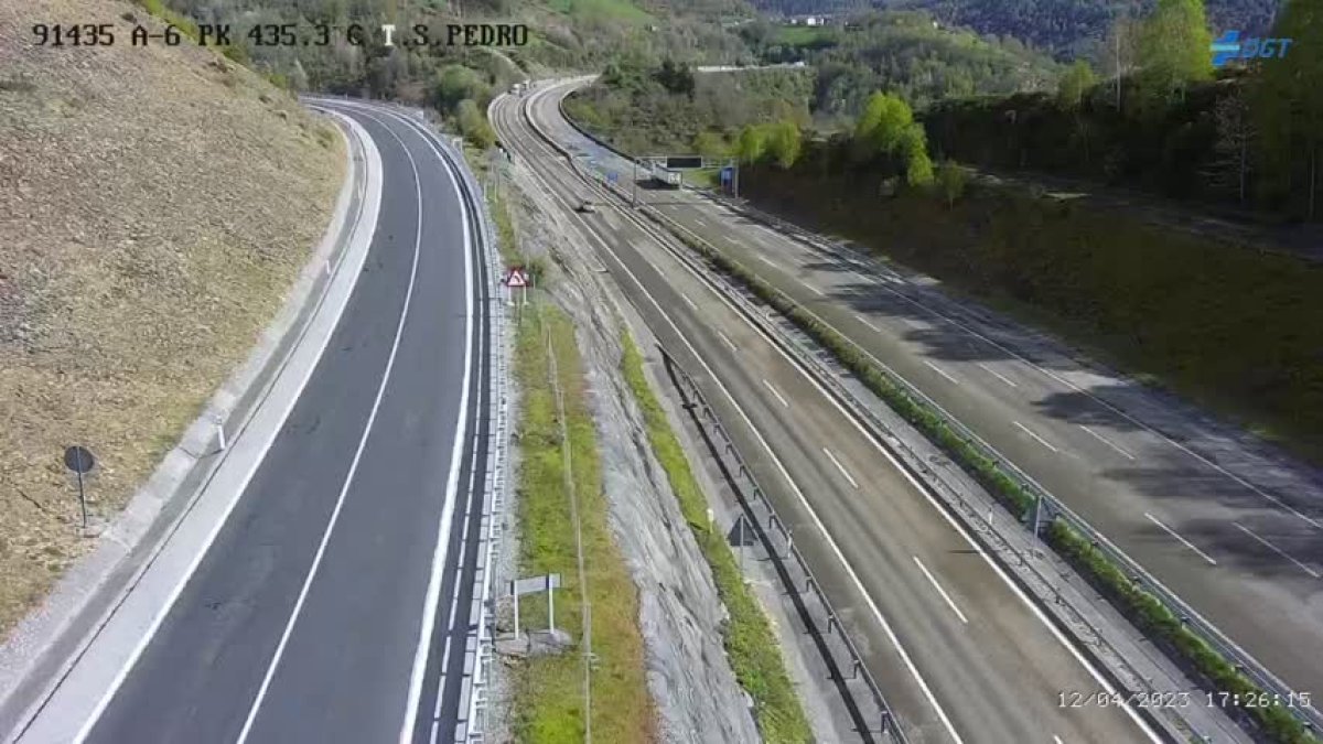 Tramo de la A-6 en la provincia de Lugo.- DGT