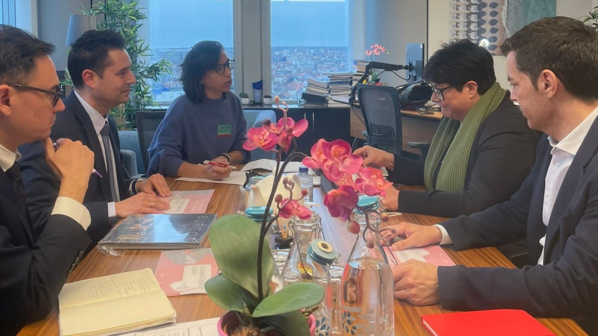 Imagen de la reunión con presidenta de la Comisión de Cultura en el Parlamento Europeo