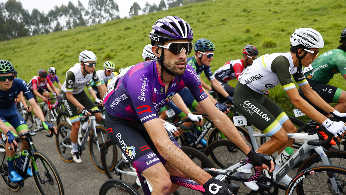 Ander Okamika, durante la primera etapa de esta Vuelta a Asturias.