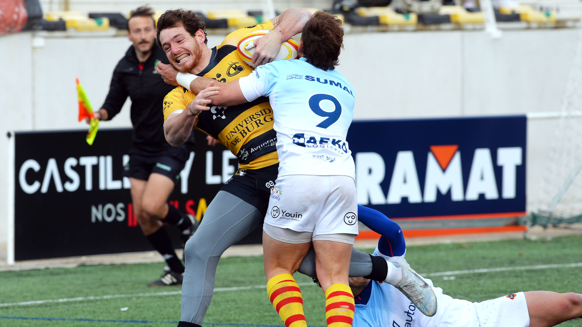 Facundo López, durante el último duelo contra la Santboiana disputado en San Amaro