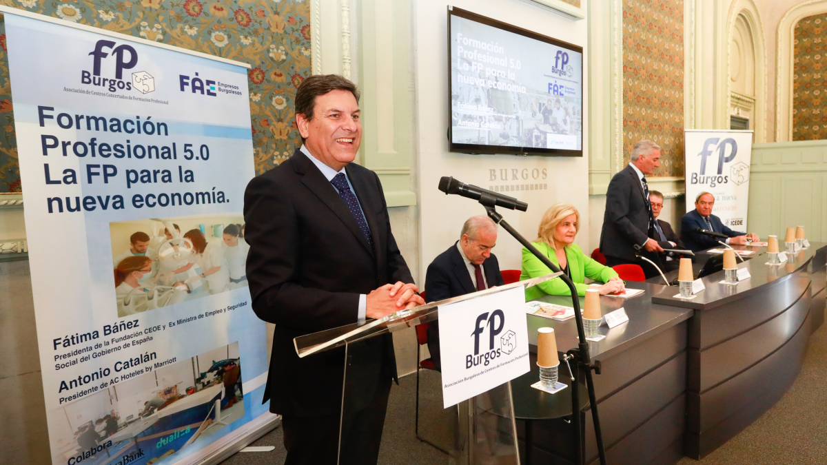 Carlos Fernández Carriedo, durante la jornada 'Formación Profesional 5.0. La FP para la nueva economía'.