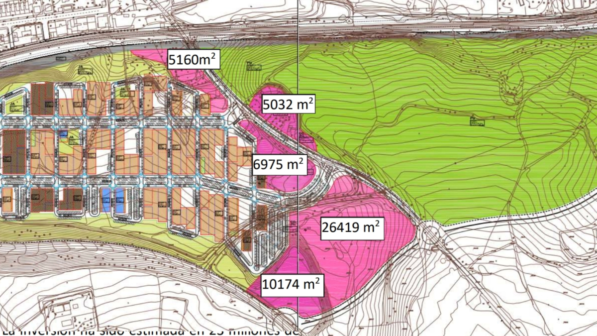 Plano del recinto ferial propuesto por Vía Burgalesa.