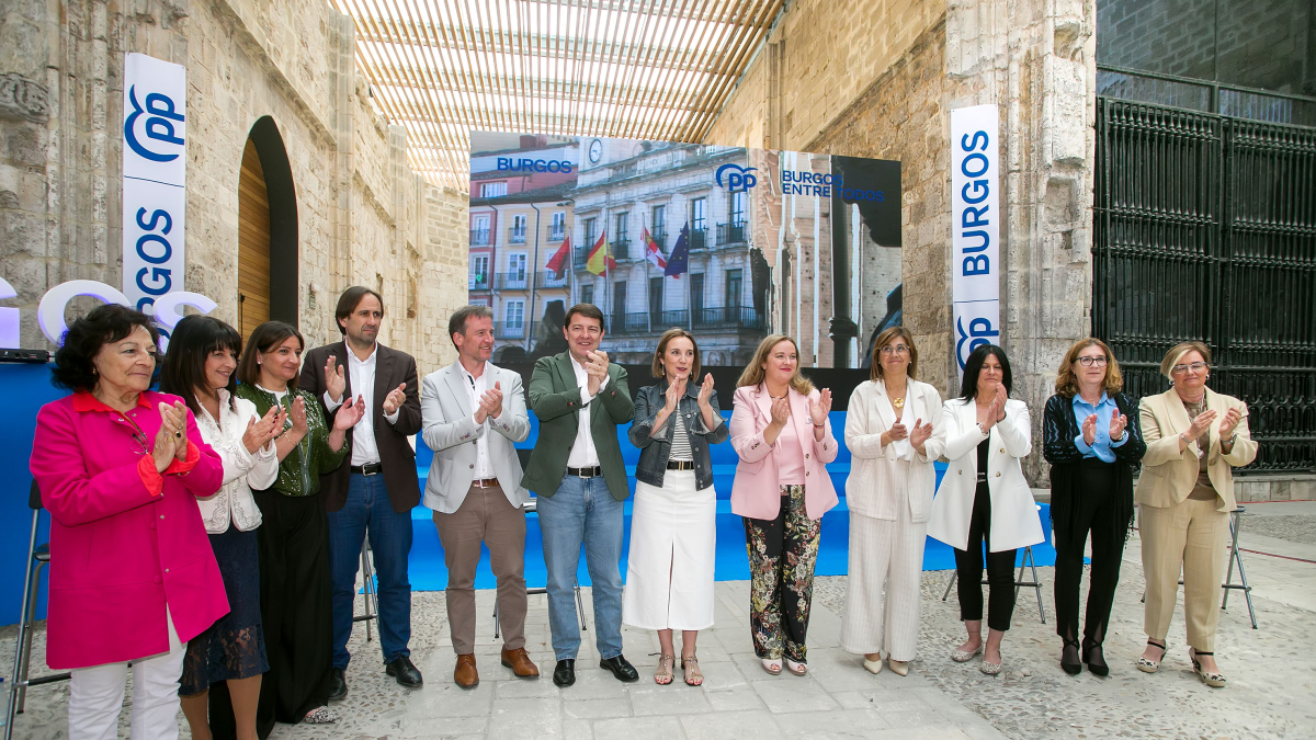 Mañueco acudió a Burgos a apoyar a las candidaturas burgalesas.
