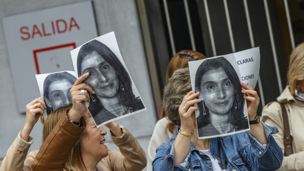 Concentración de funcionarios de Justicia.