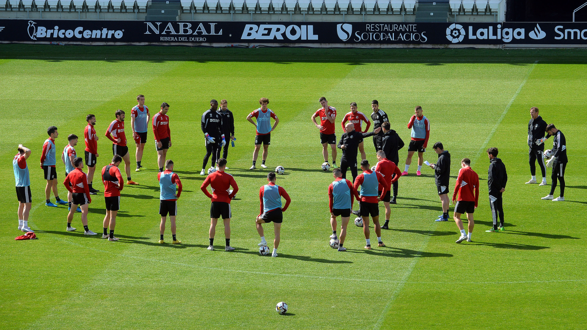 Imagen del entrenamiento del miércoles en El Plantío.