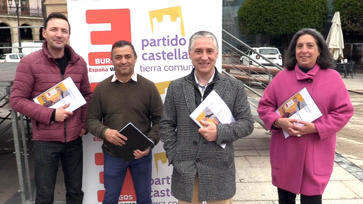La coalición España Vaciada-Partido Castellano-Tierra Comunera (EV-PCAS-TC) presenta en Burgos su programa electoral.