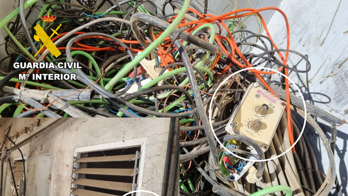 Imagen de parte del material sustraído