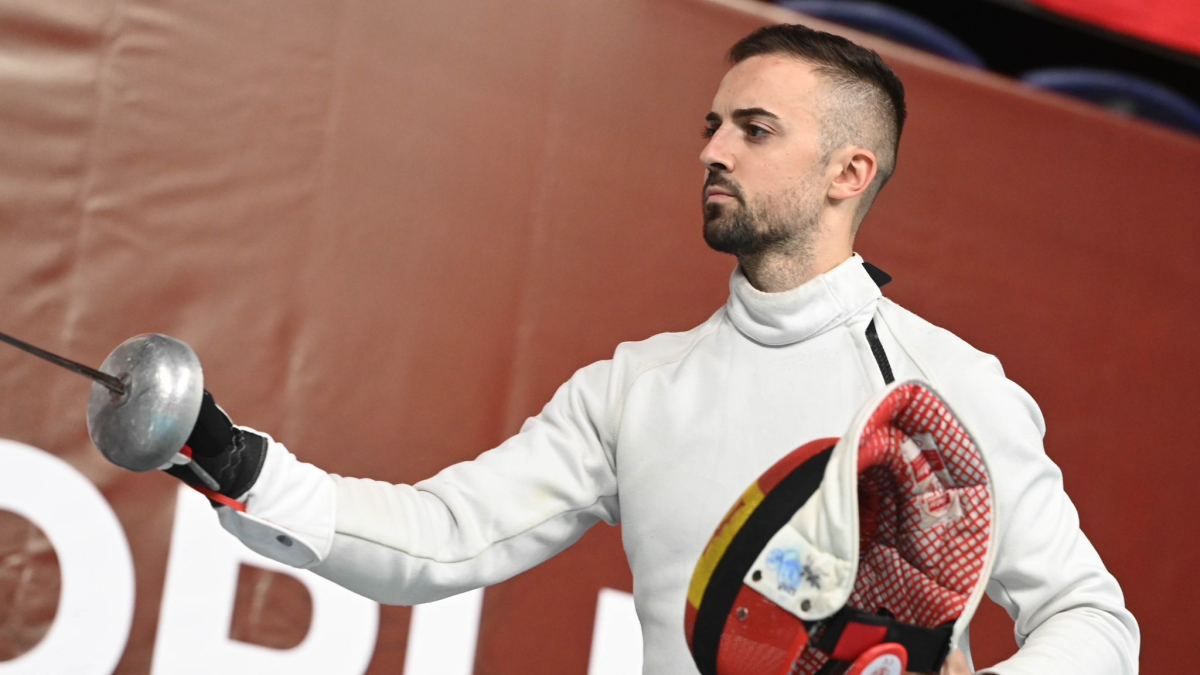 El tirador burgalés, durante una competición.