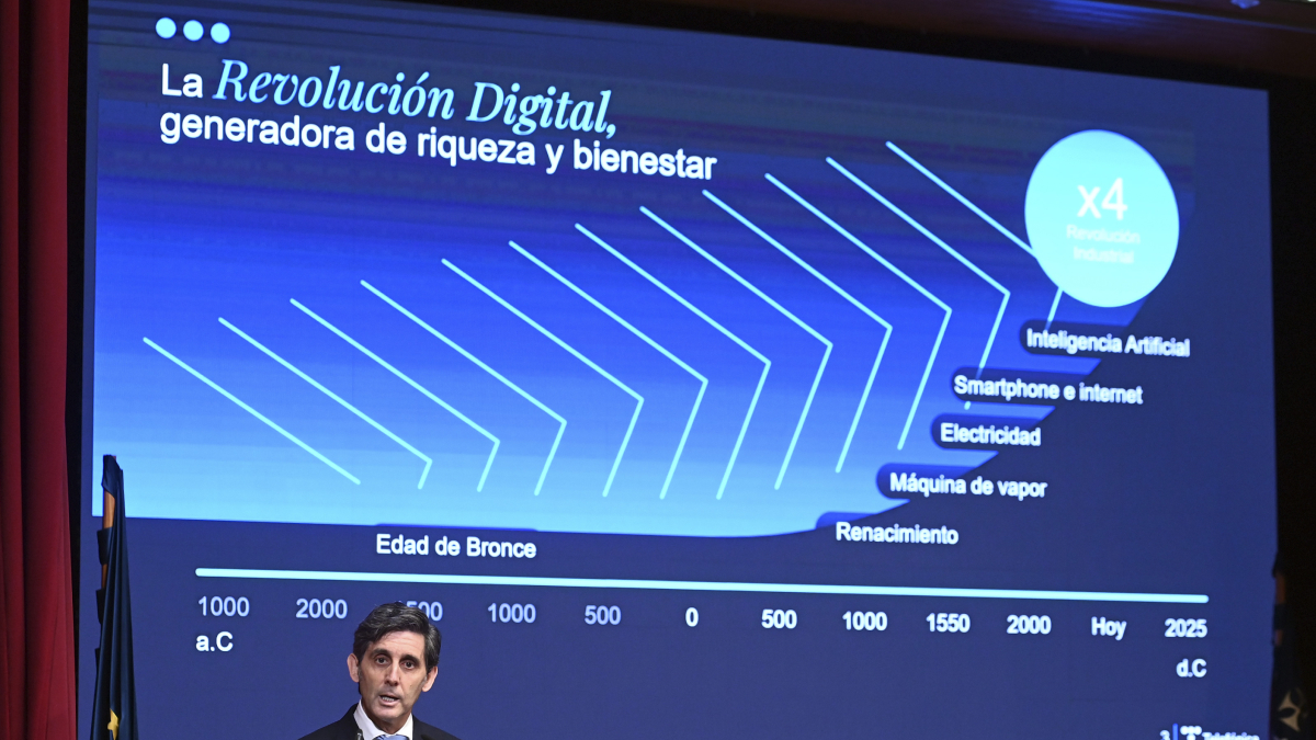 El presidente ejecutivo de Telefónica, José María Álvarez-Pallete imparte una conferencia en el Paraninfo de la Universidad de Burgos
