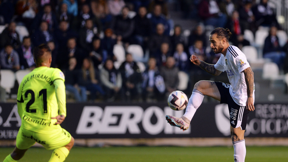 Imagen del partido del Burgos CF contra el Leganés.