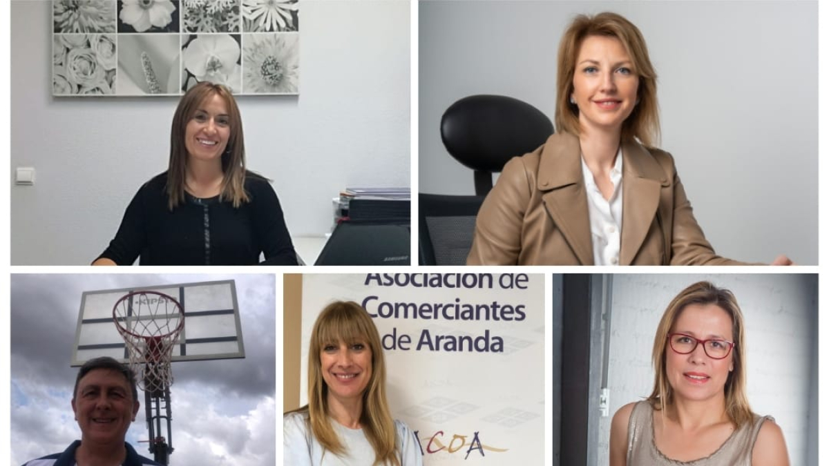 De Izquierda a derecha empezando por arriba, Gema Arranz, Cristina Martín, Miguel Ángel Velasco, Susana de las Heras y Nurial Leal