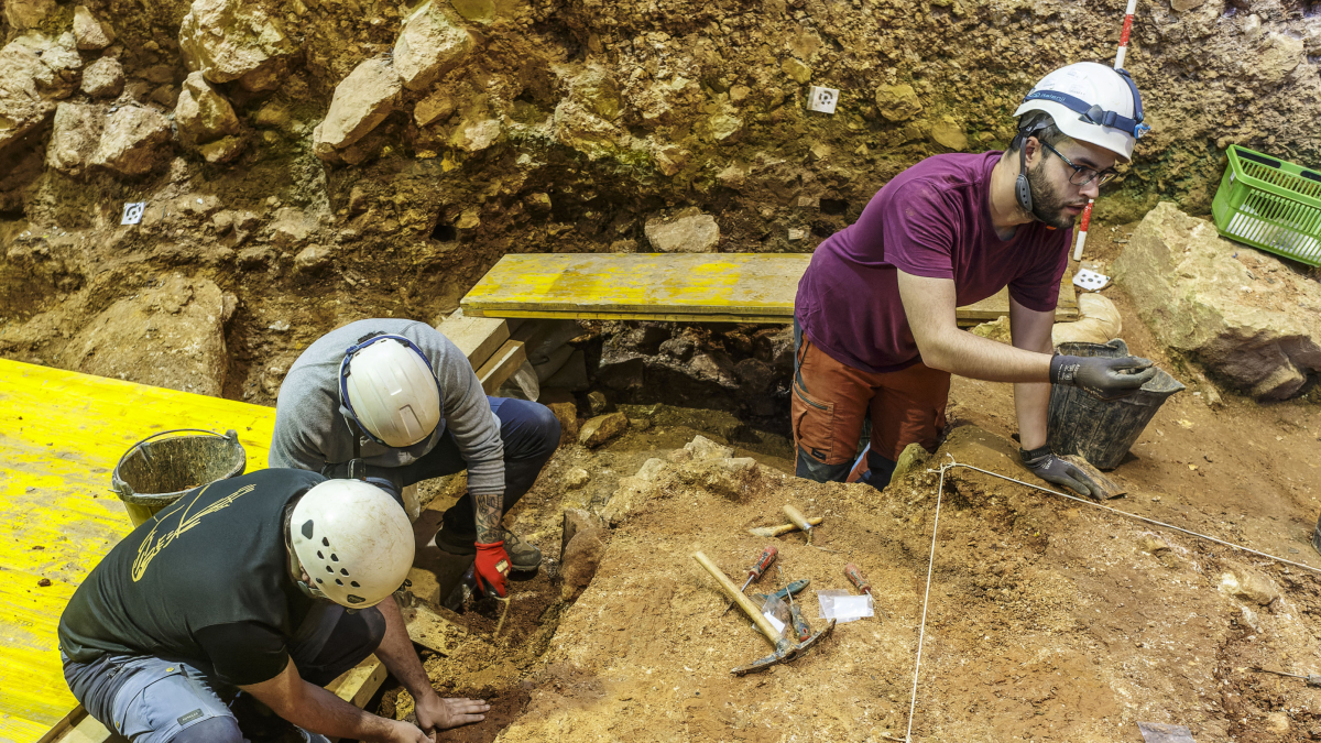 Imagen de la campaña de excavaciones en Atapuerca.