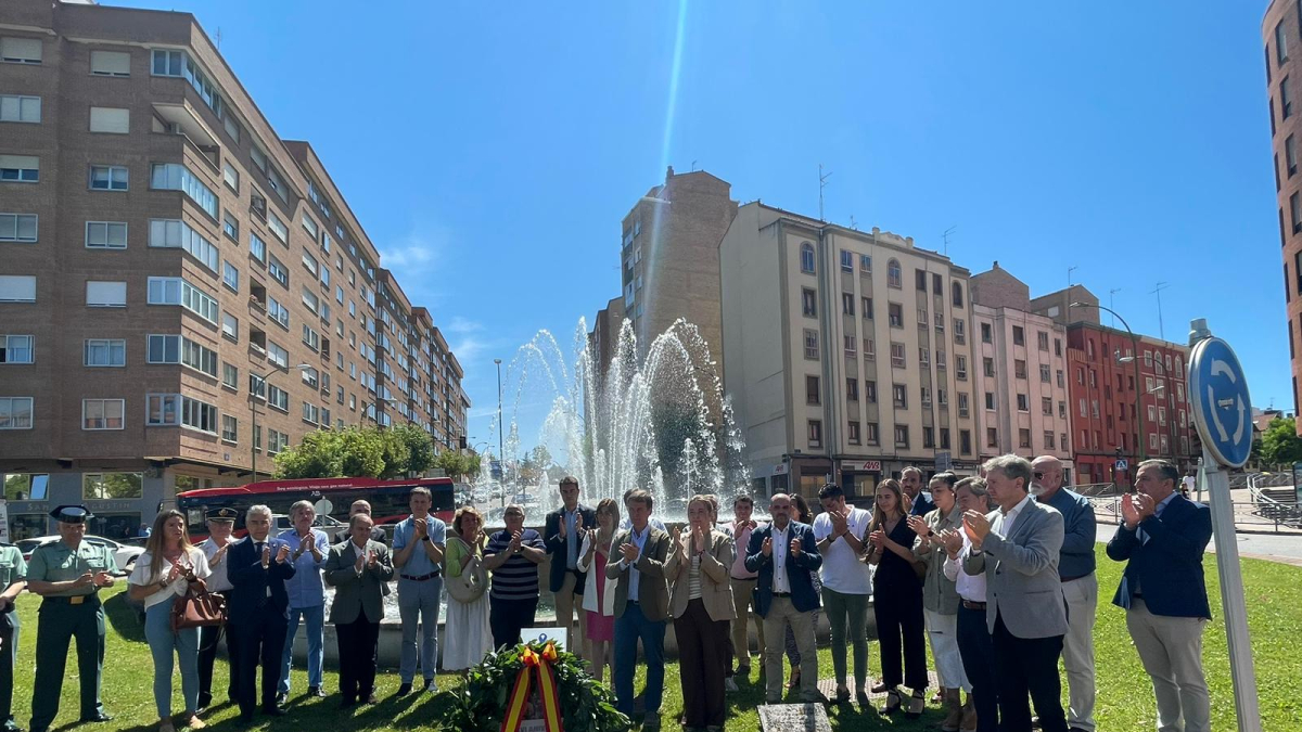 Homenaje a Miguel Ángel Blanco, en Burgos, en el vigésimo sexto aniversario de su muerte.