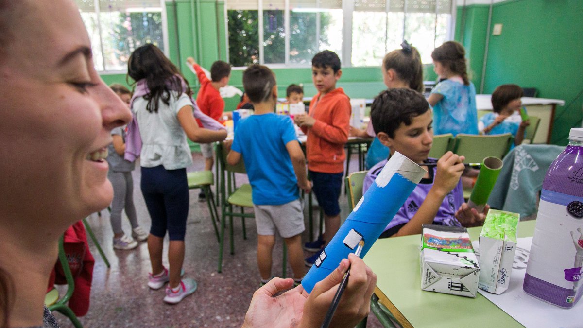 Una clase del programa Conciliamos en verano celebrada en el colegio Fernando de Rojas.