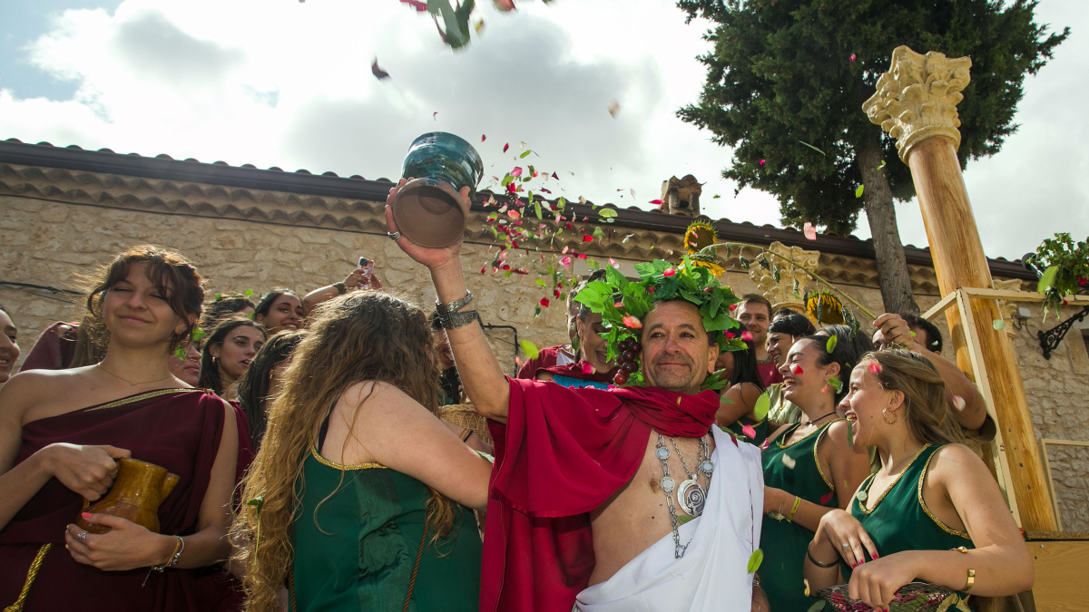 Imagen de archivo de la celebración de la XXIII Fiesta Romana en Honor al Dios Baco de Baños de Valdearados.