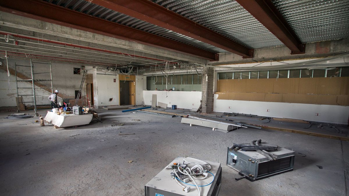 Las obras para ganar una planta en el Cenieh se han desarrollado durante el verano. En la imagen la zona donde se ubicará el laboratorio de Paleoproteómica.