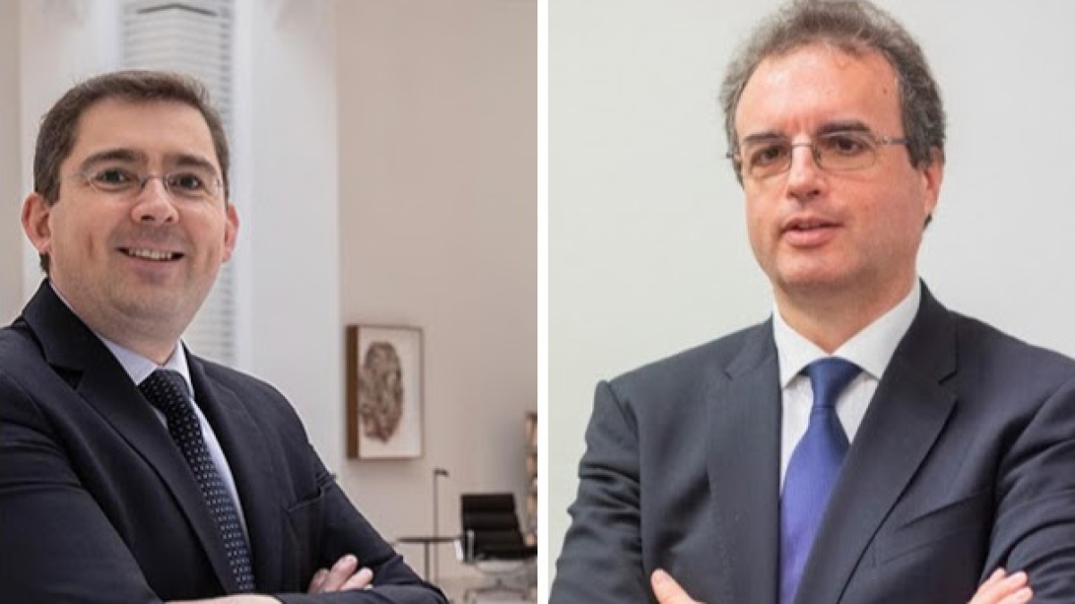 Ángel Gavilán, Director General de Economía y Estadística del Banco de España, y Francisco Serrano, Presidente de Ibercaja.