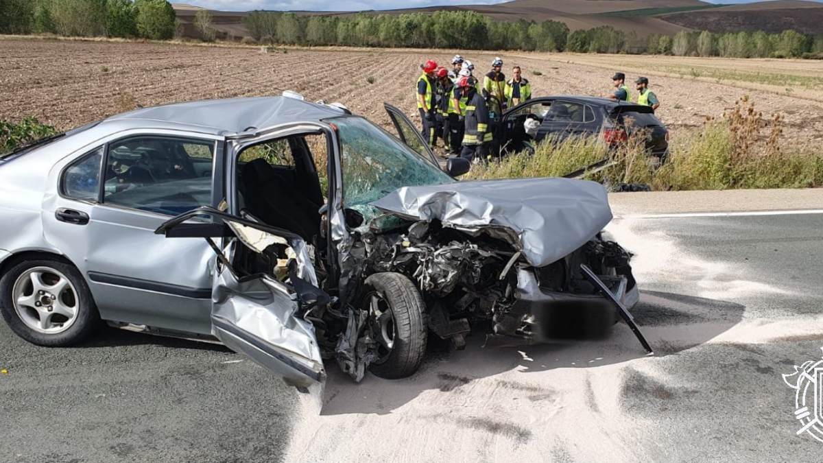 Imagen de uno de los vehículos implicados en el accidente.