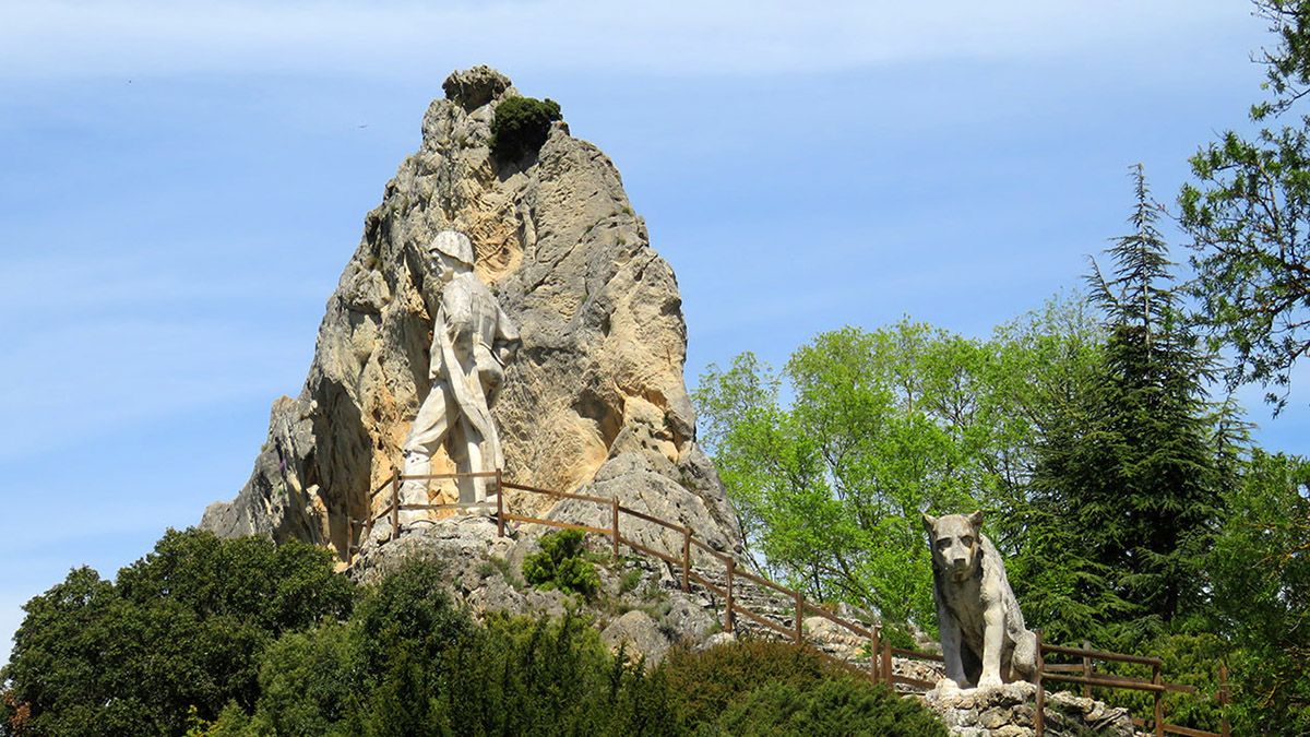 Paraje de la Picota, en Ameyugo, lugar donde se encuentra el Monumento al Pastor.