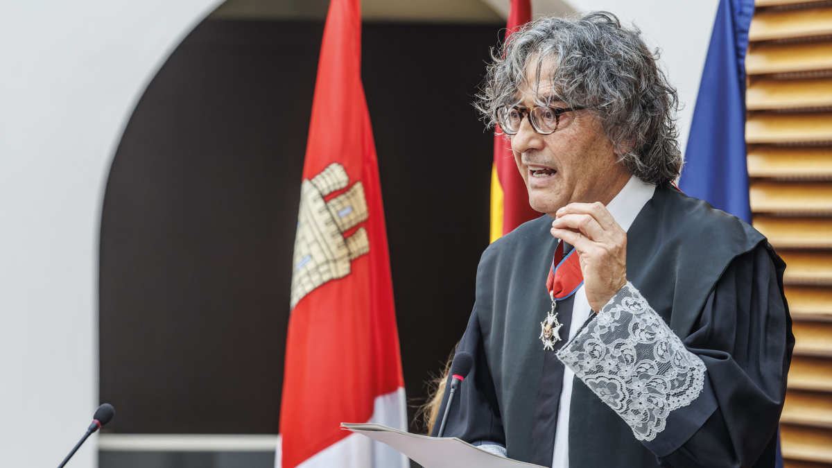 El fiscal superior de Castilla y León, Santiago Mena, en la apertura del año judicial.