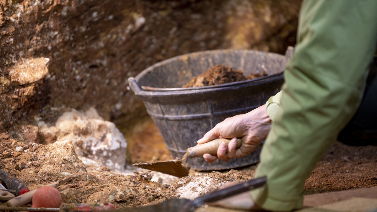 Imagen de trabajos de excavación en Atapuerca.