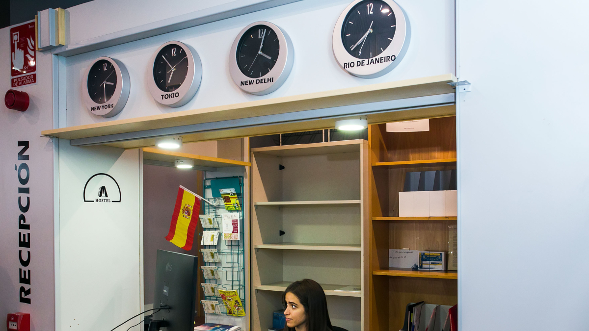 Recepción del Hostel Burgos.