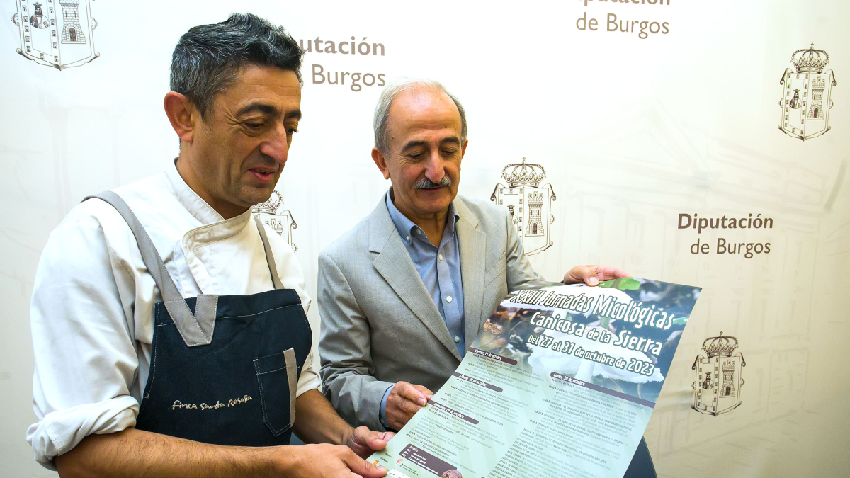 Nacho Rojo y Ramiro Ibáñez presentan las Jornadas Micológicas de Canicosa.
