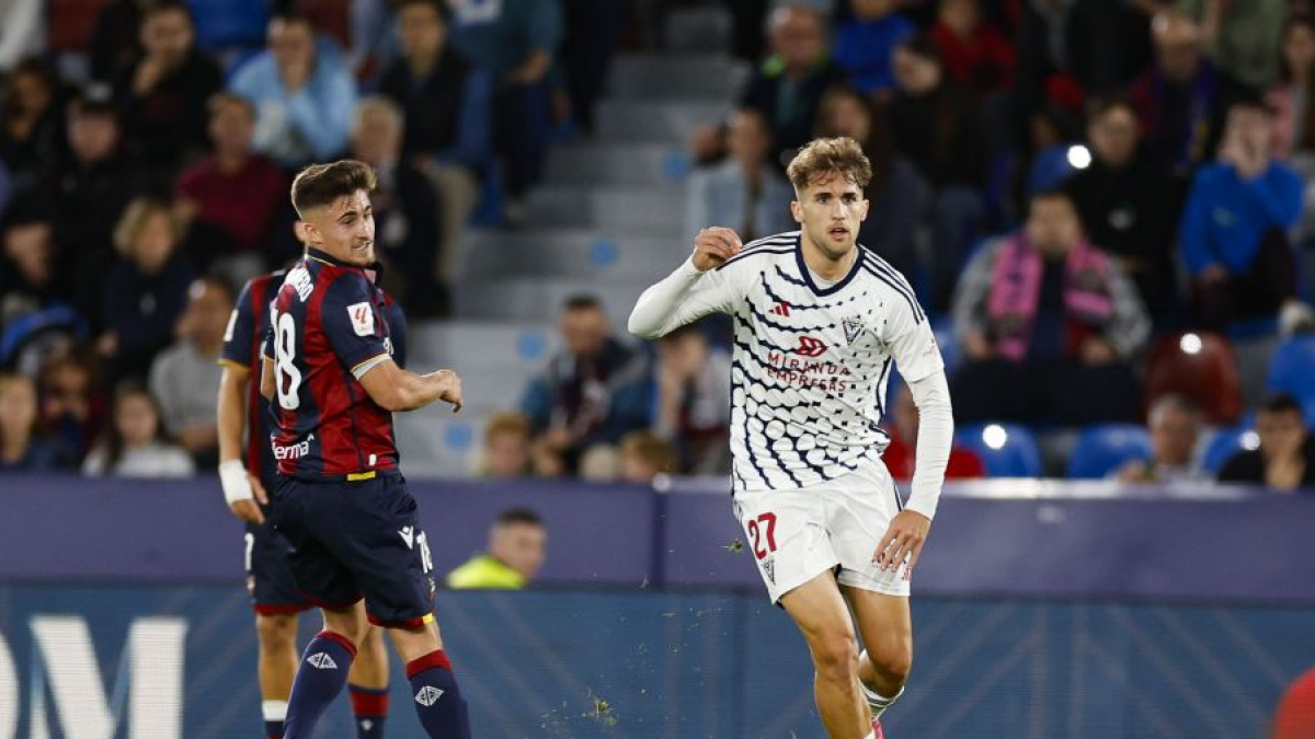 Imagen del partido entre Levante y el Mirandés.